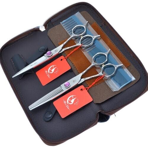 Professional Barber Tools Hair Scissors 6.0" Japanese Steel 440C Hairdressing Shears Salon Shop Cutting Thinning Scissor A0148A