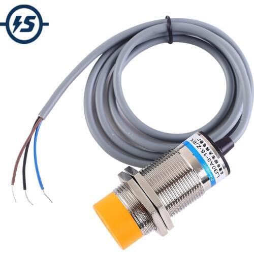 DC 6V-36V Capacitive Distance Detector 300mA NPN 15mm M30 Photoelectric Switch Controller NO Output Proximity Switch Sensor