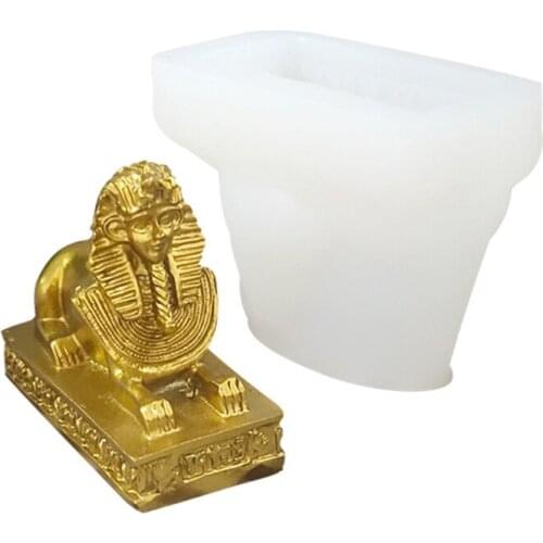 DIY Egyptian Sphinx Resin Mold 3D Great Sphinx Face Resin Casting Silicone Mold AXYD