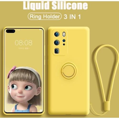 Silicone Magnetic Ring Holder Phone Case For Samsung Galaxy A32 A52 A72 A51 A71 A50 A70 Note 10 20 S21 S20 FE Plus Ultra Cover