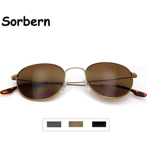 Alloy Lightweight Vintage Sunglasses Women Retro Round Metal Sunglasses Men Glasses Driving Oculos De Sol Feminino