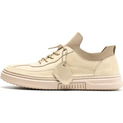 Pigskin Flying Socks Tooling Casual Shoes Driving Moccasin Men Soft Oxfords Waterproof Breathable Sneakers Men Leather Flats