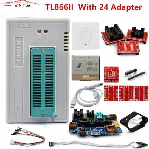 TL866 II Plus Original USB Universal Programmer EEPROM FLASH with 24/25/28 Adapters High Speed Programmer Free Shipping