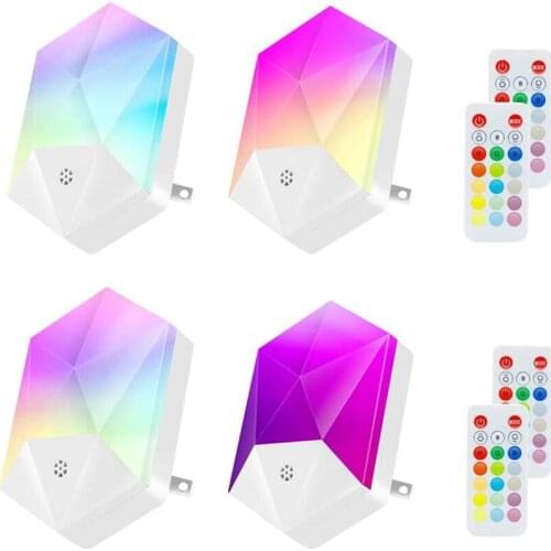 Intelligent Dimmable 16-Color Remote Control Night Light RGB Mini Colorful Holiday Party Atmosphere Light Bedroom Corridor Room