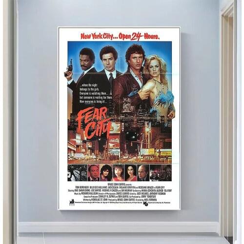 V0722 Fear City Vintage Classic Movie Wall Silk Cloth HD Poster Art Home Decoration Gift
