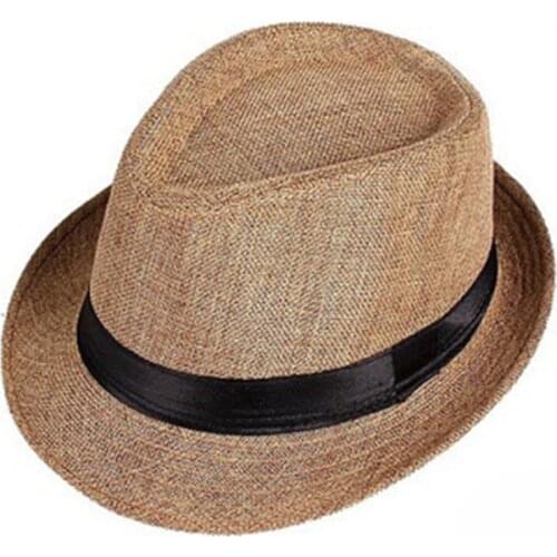 Spring Summer New European American Mens Straw Woven Jazz Hat Sunshade Top Hats Womens Anti-Sai Western Cowboy Cap h55