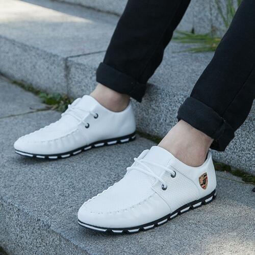 2020 Spring New Hot Korean Fashion Color Matching Breathable Soft Comfortable Low-top Driving Mens Casual Shoes