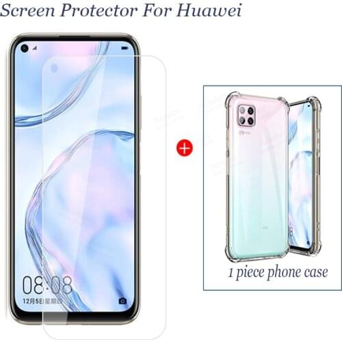 Glass For huawei p40 lite e protective Glass huawey p40 lite p 40 light 40lite p40lite safety armor glass + mobile phone case