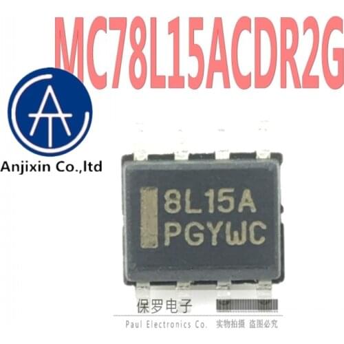 10pcs 100% orginal and new voltage regulator MC78L15ACDR2G silk screen 8L15A BL15A SOP-8 patch real stock