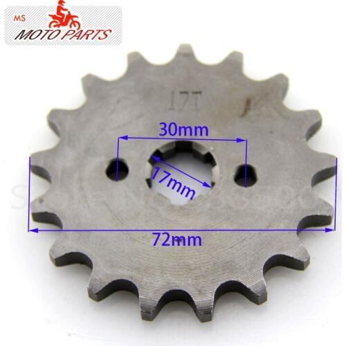 420 17 T Tooth 17mm ID Front Engine Sprocket for 50cc-160cc Pitsterpro Dirt Pit Bike ATV Quad Go Kart Moped Scooter Motorcycle