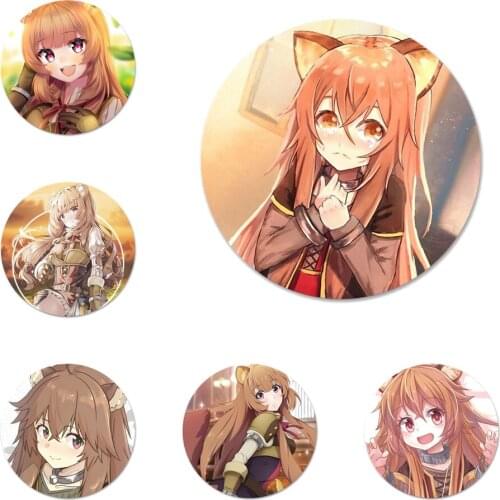 58mm Raphtalia Tate no Yuusha Badge Brooch Pin Accessories For Clothes Backpack Decoration gift