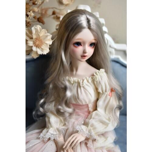BJD doll wig suitable for 1-3 1-4 1-6 size super soft silk middle volume gentle long hair doll accessories