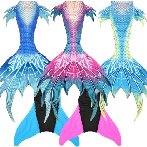 Swimming Kids Girls Women Men Mermaid Tail Luxurious Swimmable Tail Monofin Pool Party Mermaid Water Show costume Cosplay