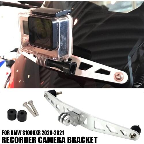 For BMW S 1000 XR S1000XR S1000 XR S 1000XR 2020 2021 Motorcycle Accessories Driving Recorder Camera Silver Bracket Holder Mount