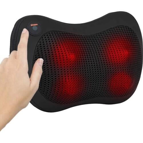 Electric Neck Massager Car Home Back Neck Cervical Shiatsu Massage Pillow Pain Relief Muscle Relax Massage Fitness Equipment