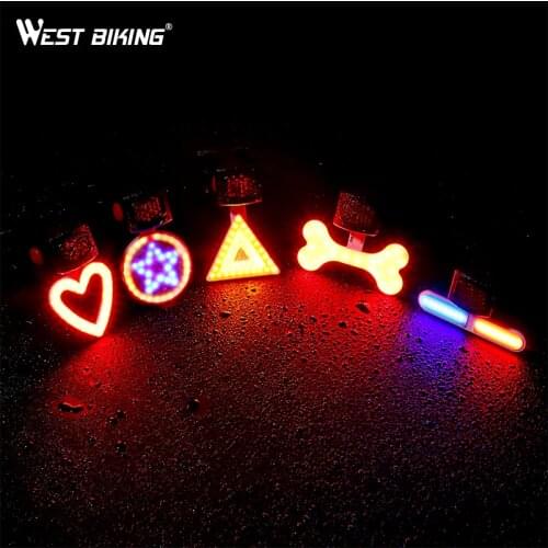 WEST BIKING IPX 63 Waterproof Bicycle Lights 10 Lumens 6 Modes Bicycle Taillight USB Rechargeable Bike Lamp Bicycle Rear Light