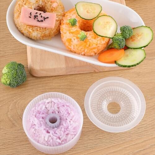 Donut Round Rice Ball Mold Non-Stick Sushi Maker DIY Easy Rice Ball Press Mold Childrens Baby Bento Set Kitchen Accessori