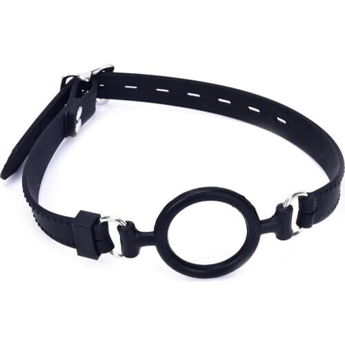 Open Mouth Gag Ball For Women Couple Leather Mouth Gag Slave Oral Fixation Stuffed Flirting SM Sex Toys Adult Games