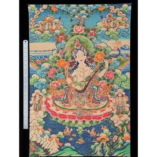 YIZHU CULTUER ART COLLECTION VINTAGE DECORATION SACRED BUDDHIST BUDDHAS THANGKA PAINTINGS