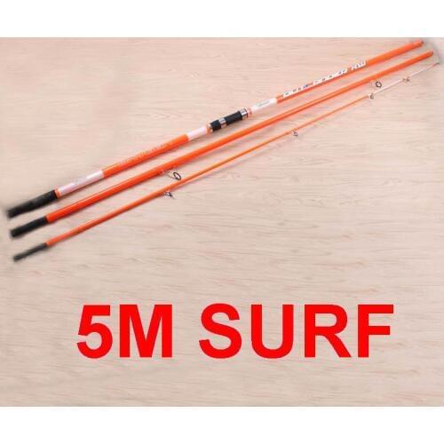ZZ14 KW Large Rings 5M 760g Carbon Fiber SurfCasting Surf Casting Fishing Rod Tip-Butt Dia 3.3-25.5mm Bait 100-250g 176cm Packed
