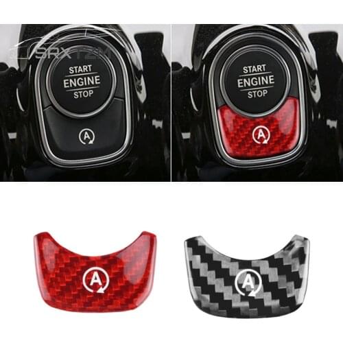 Carbon Fiber Car Engine Start Stop Button Cap Trim Cover For Mercedes Benz A B Cla Glb Gla Class Amg W177 W247 C118 W118 X247 H2