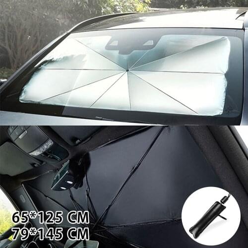 Summer Auto Car Sunshade Protector Umbrella for Auto Front Car Sunshade Prevent Rainproof Folding Windshield Cover Parasol