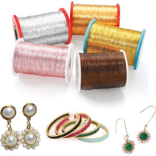 1 Roll/pack 1kg 0.2-1.0mm 6 colors Solid Colorfast Copper Wire Beading String Cord For DIY Jewelry Making Findings Accessories