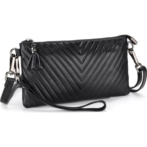 Fashion Women Soft Genuine Leather Solid Color Mini Messenger Bag Shoulder Crossbody Bag Ladies Handbag Pouch Clutch Bag