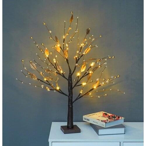 Golden Fruit Tree Light LED Landscape Luminous Branch Nightlight Creative Girl Room Holiday Wedding Home Decoration LightingLamp