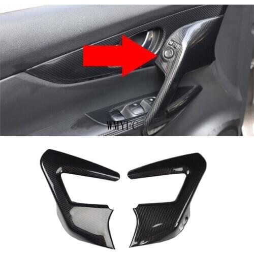 Inner Door Armrest Decoration Cover Trim Inner Door Panel Handle Pull Trim for Nissan X-Trail Xtrail T32 2014-2020