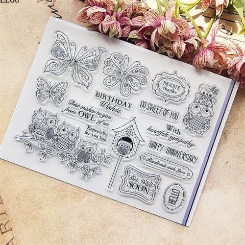PANFELOU Cage badge Transparent Silicone Rubber Clear Stamps cartoon for Scrapbooking/DIY Easter wedding album