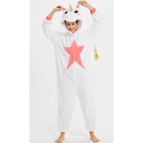 Pajamas For Women Unicorn Stitch Cartoon Flannel Cute Animal Pajamas Sets Winter Sleepwear unicornio Nightie Pyjamas Home wear