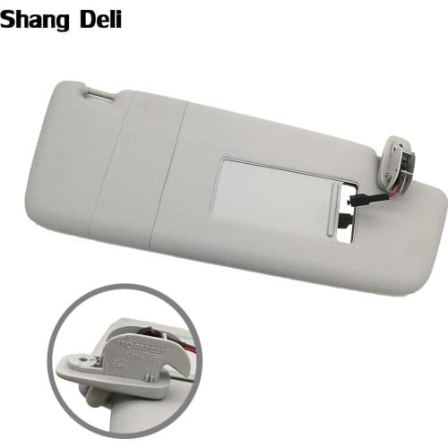 Passenger Right Side Sunvisor Sunshade Sun Shield Antidazzle Visor For Passat B5 1998-2004 Gray with Mirror