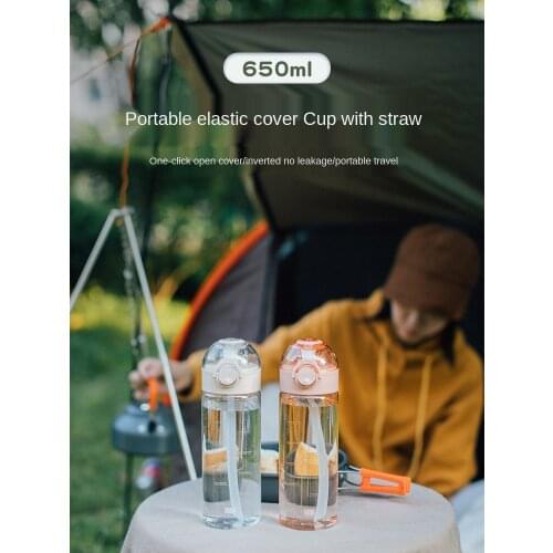 Simple Sports Outdoor Water Bottle High Color Suction Cup Pregnant Women Adult Large Capacity Casual Cup Male Students Trend