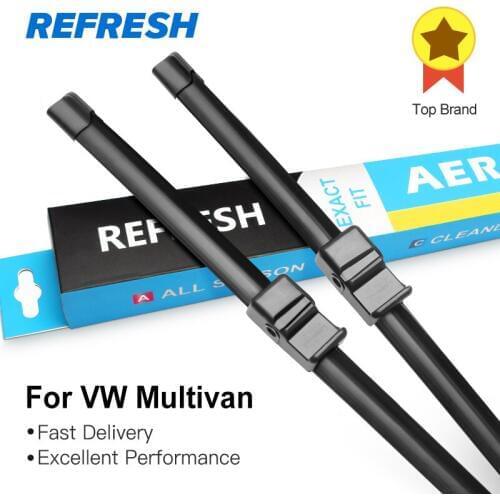 REFRESH Wiper Blades for Volkswagen VW Multivan Fit Side Pin Arms / Push Button Arms From 2003 to 2017