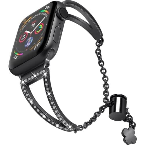 Women strap for Apple watch band 40mm 44mm Stainless steel metal belt correas bracelet iWatch band 38mm 42mm series 3 4 5 se 6