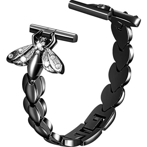 Women Jewelry Metal Strap for Apple Watch Band 6 44mm 40mm 38mm 42mm Bee Diamond Belt for iWatch Bands Serie SE 6 5 4 3 Bracelet