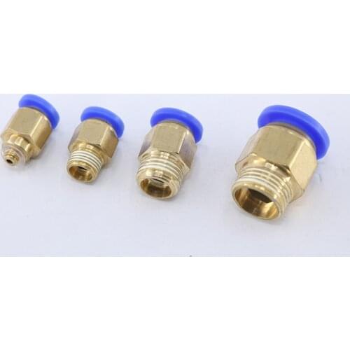 PC Series Threaded Straight Pneumatic Component Pneumatic Connector Tube Pipe Fittings