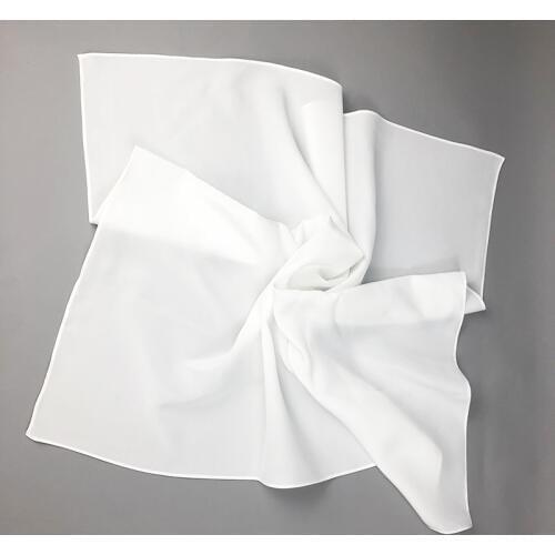 2020 New Women Silk Scarf Square Neck Shawls Lady White Solid Bandana Hair Band Kerchief for DIY Painting