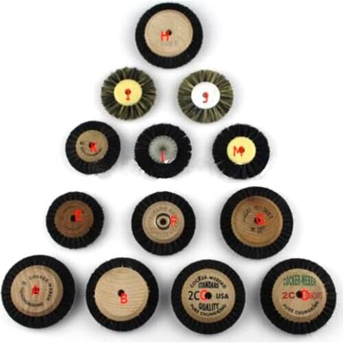 10pcs Brush Series Black Bristle Brush Wooden Center Dental Polishing Rotary Tool Jewelry Tools