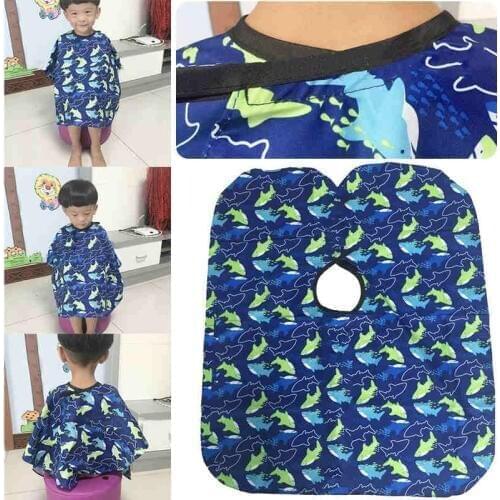 Shellhard 1pc Children Hairdresser Cartoon Child Hair Cut Cape Waterproof Hairdresser Dressing Salon Gown Apron Cloak Soft Cloth