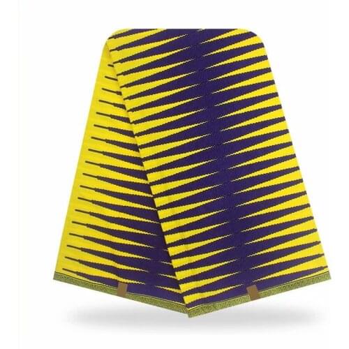 Sewing Material Dye For Clothes 100%Soft High Quality African Style Nigerian Wax Printed Cotton Fabric Prints 6 Yards V-L 6-62