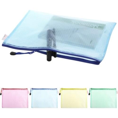 Document Bag A3 Size Zipper File Pocket Storage School Office Supply Waterproof 53CF