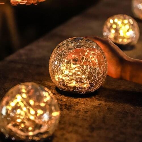 Led solar light broken glass ball outdoor waterproof solar garden light buried light auto induction staircase garden fence light