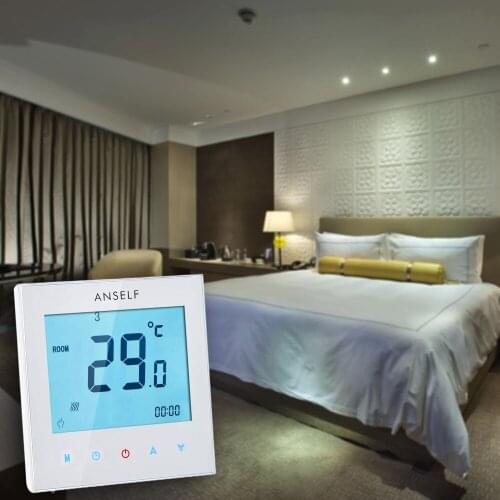 LCD Display Touch Screen Room Temperature Controller Heating Thermostat Backlight Programmable Underfloor Heating Thermost