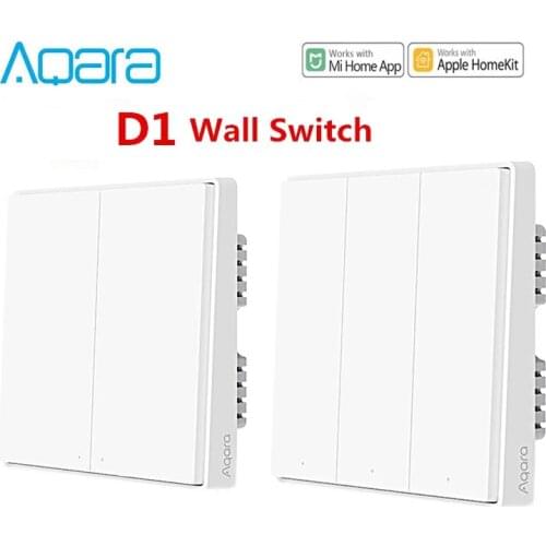 Xiaomi Aqara D1 Smart Wall Switch ZigBee Light Remote Control Wireless Key Zero Line Fire Wire No Neutral 3 Key Switches Homekit