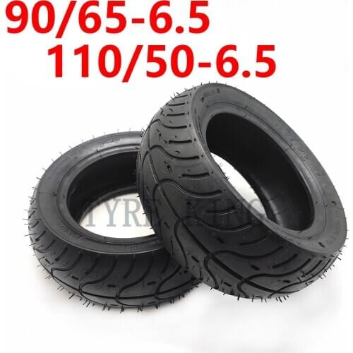 Thickened 90/65-6.5 Vacuum Tire 110/50-6.5 Tubeless Tyre for 47cc/49cc Mini Pocket Bike Gas Electric Scooter Front/rear Tires