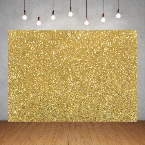 Vinyl Photographic Background for Photo Studio Golden Glitters Birthday Party Children Baby Shower Portrait Backdrops Photobooth