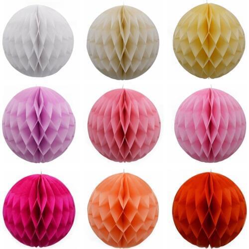 10Pcs/lot Paper Honeycomb Ball Decorative Hainging Flower Balls Paper Lantern Baby Shower Birthday Wedding Party Supplies