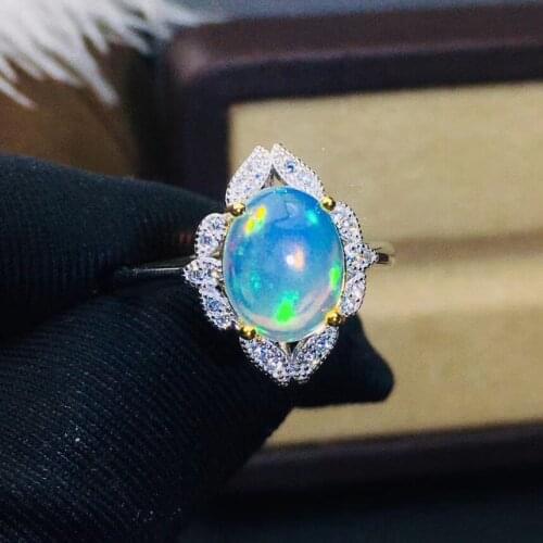 100% Natural And Real opal ring Natural real Opal ring 925 sterling silver Fine handwored jewelry